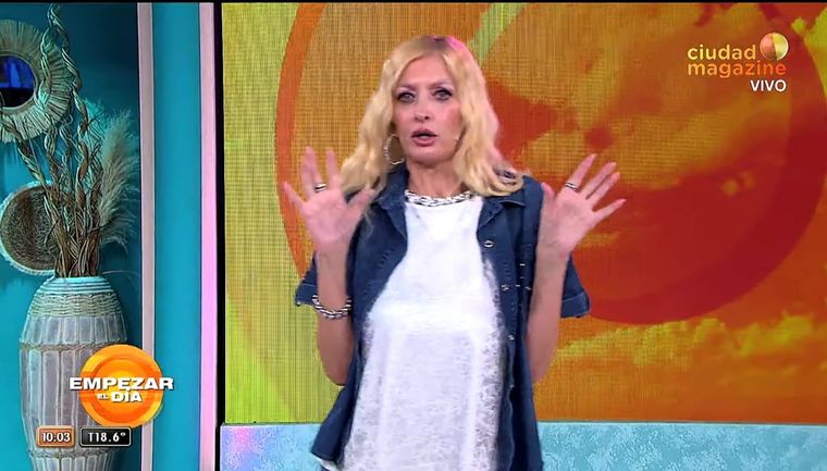 La primera dama provocó la reacción de sus colegas. Foto: Captura de video Ciudad Magazine