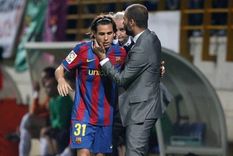Gai Assulin es saludado con Guardiola. Foto: Red Gol