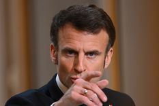 Emmanuel Macron reclamó que se esclarezca quién fue el responsable del ataque contra el hospital en Gaza Foto: Efe.