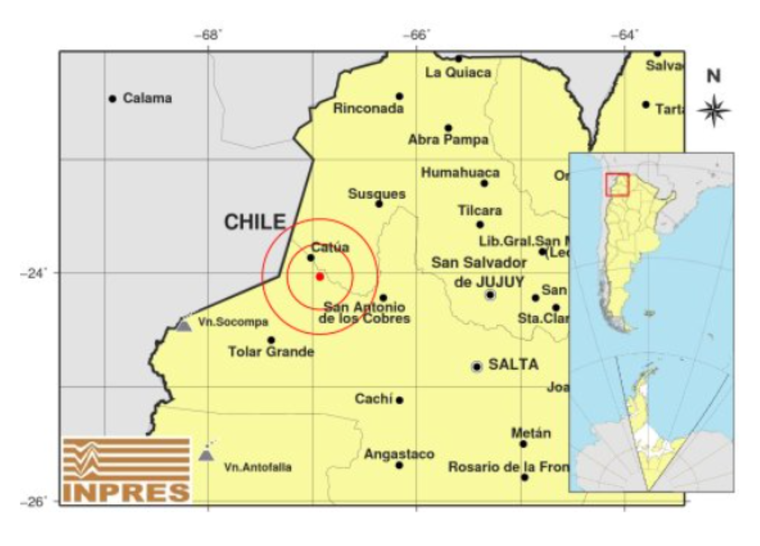 Salta reportó un sismo cerca de las 9:30