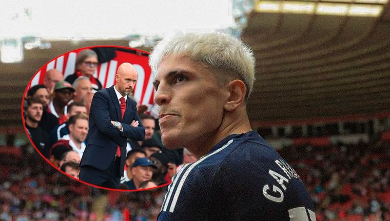 Alejandro Garnacho le lanzó una indirecta a Erik ten Hag. Foto: @garnacho7 y EFE