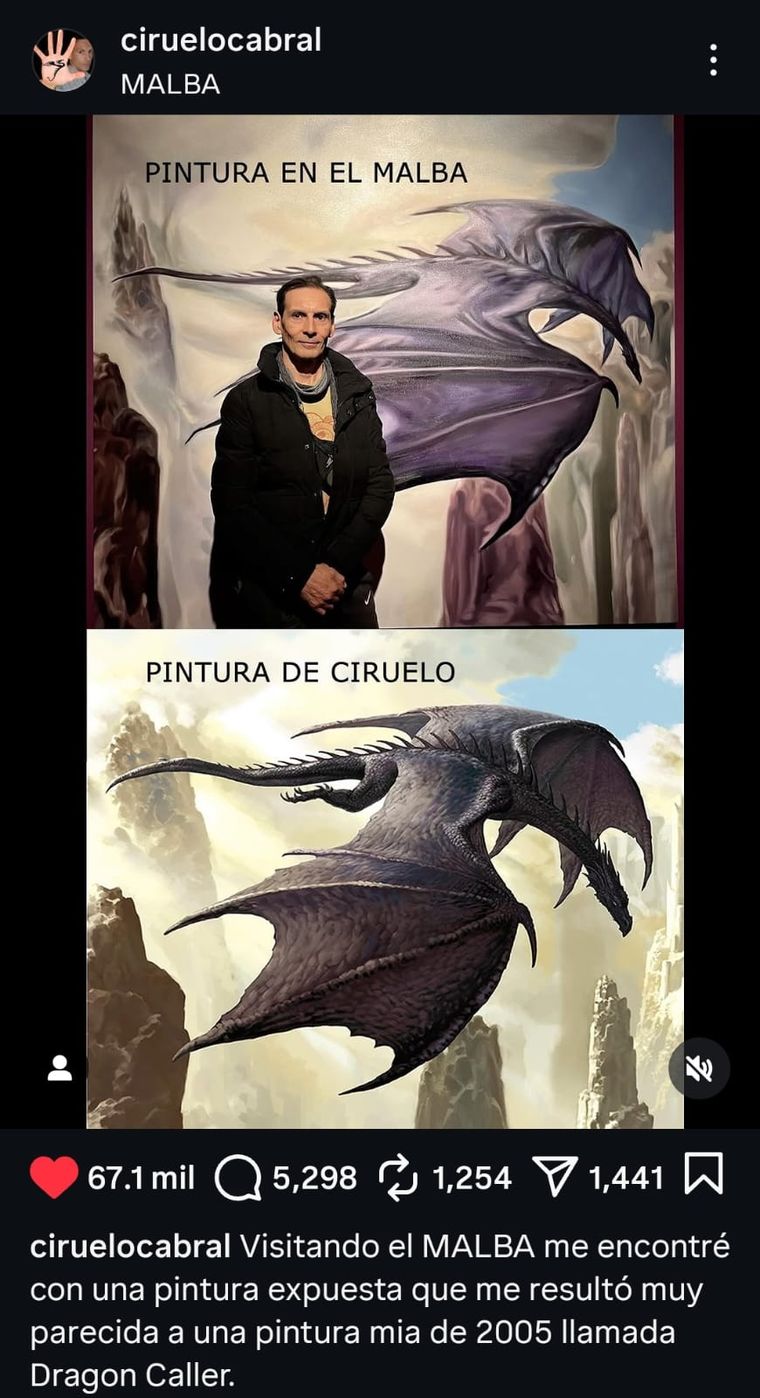 El artista hizo un posteo que causó gran revuelo en redes, si bien no usó la palabra plagio en ningún momento, sus seguidores notaron las groseras similitudes a simple vista. El artista hizo un posteo que causó gran revuelo en redes, si bien no usó la palabra plagio en ningún momento, sus seguidores notaron las groseras similitudes a simple vista.