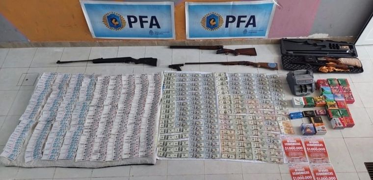 Los elementos secuestrados en el allanamiento