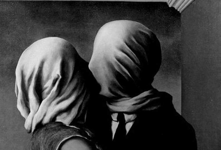 Los amantes, de Rene Magritte.