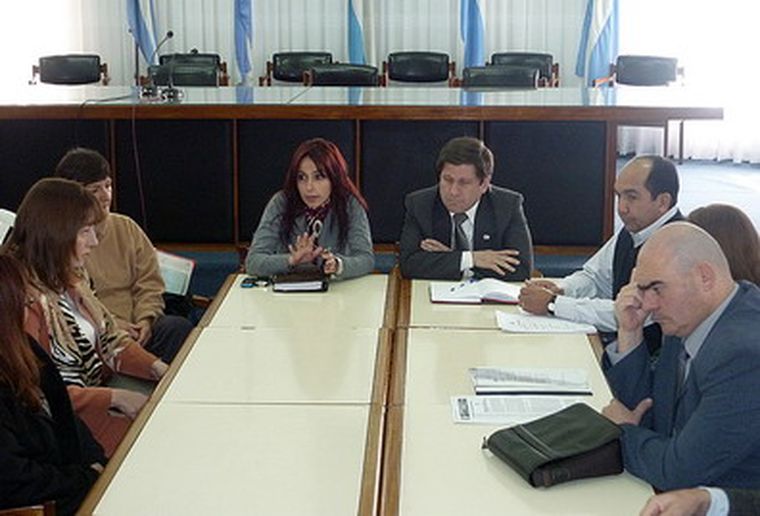 Cristina Da Dalt y Marcelo Costa reunidos con los padres sureños.