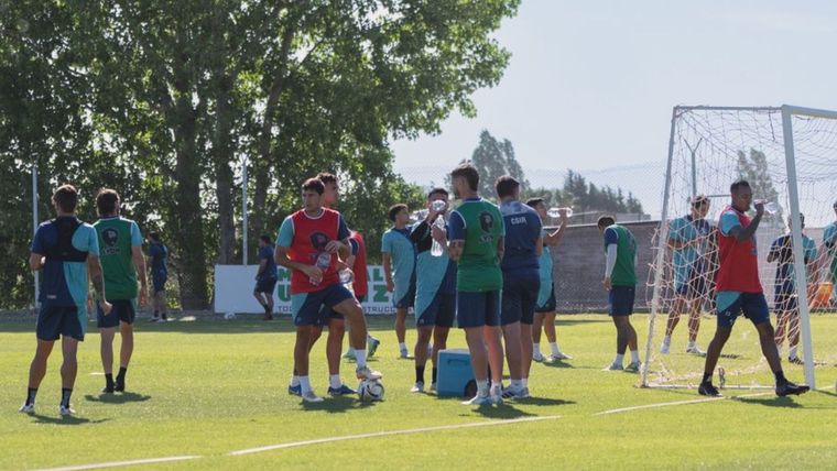 La Lepra entrenó en la Ciudad Deportiva pensando en Banfield.&nbsp;