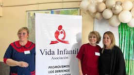 La fundadora y presidenta de Vida Infantil, Liliana Mariconda; la directora del CAE y jardín maternal de Vida Infantil, Andrea Baca; y la directora de Centros Educativos de Primera Infancia de la DGE, Natalia San Juan. 