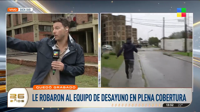El periodista habló tras el robo. El periodista habló tras el robo.
