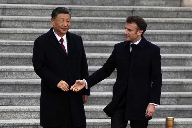Xi Jinping y Emmanuel Macron Foto: EFE