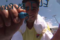 Francisco Comesaña, exhausto pero victorioso tras un duelo de más de tres horas en Cincinnati. &nbsp;