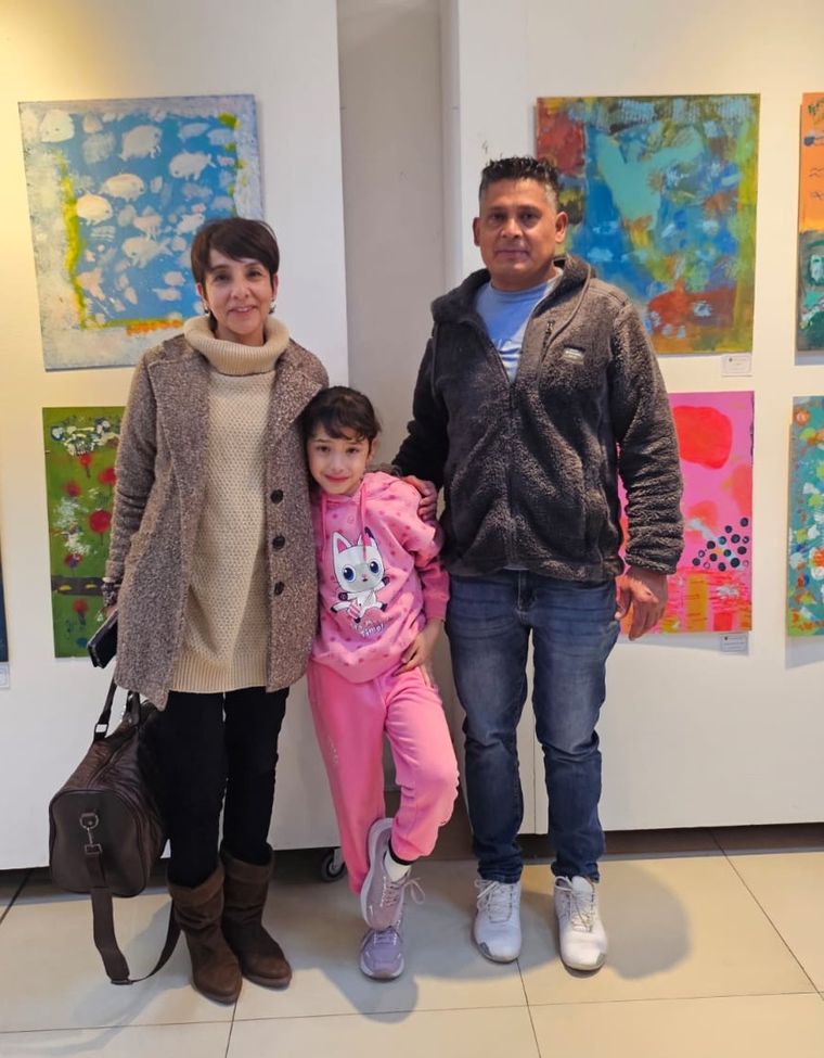 Claudia Correa, Valentina Rubilar Correa y Fabián Rubilar.