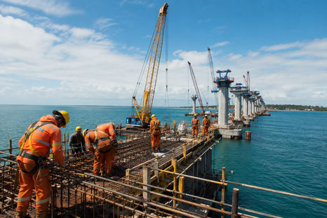El puente tendrá 12,4 kilómetros de extensión sobre la Bahía de Todos los Santos.
