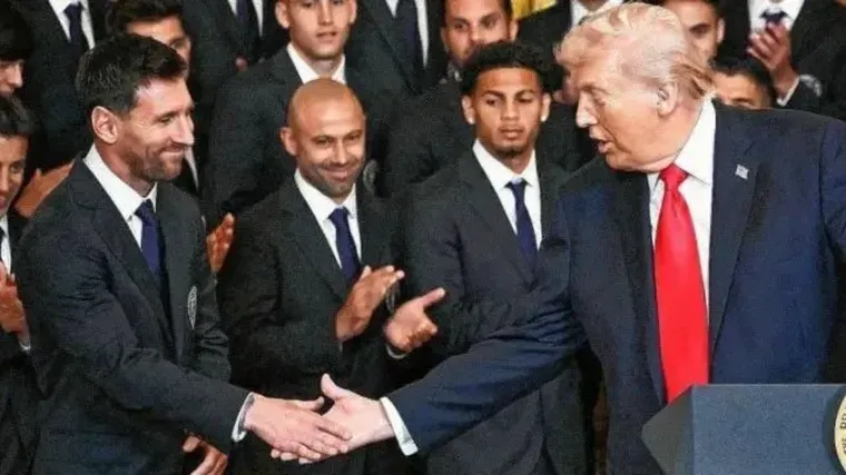 Lionel Messi y Donald Trump.