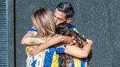 El apoyo de Jorgelina al futbolista.