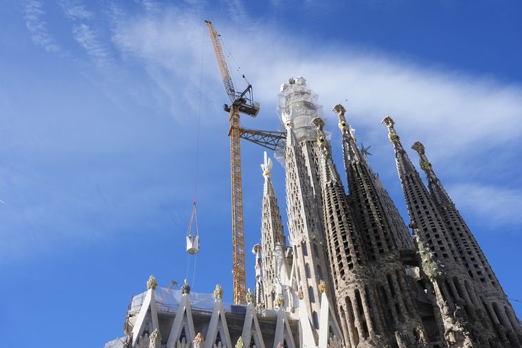 La Sagrada Familia alcanzó su altura máxima.
