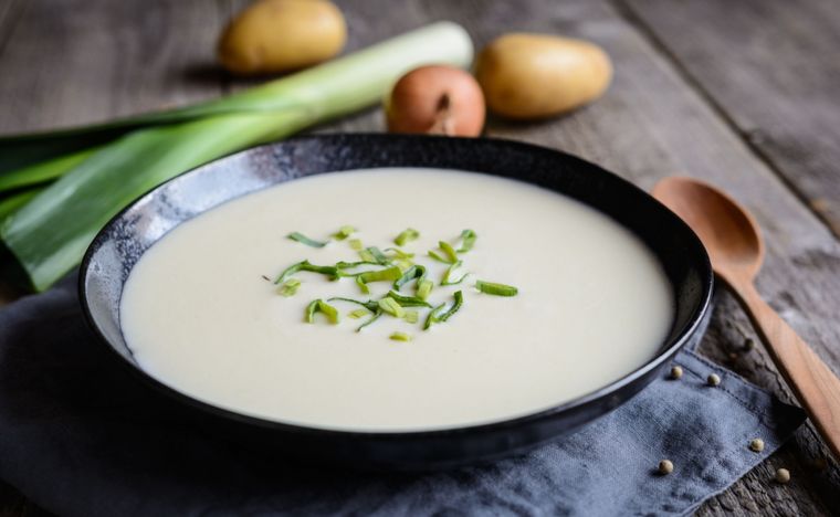 Sopa Vichyssoise Una receta simple y deliciosa para ahcer en pocos minutos Foto: Shutterstock