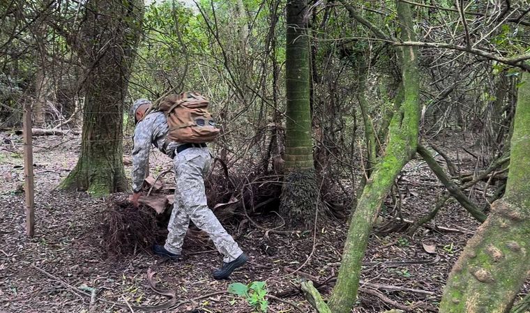 Uno de los tantos rastrillajes para dar con Loan. Foto: NA