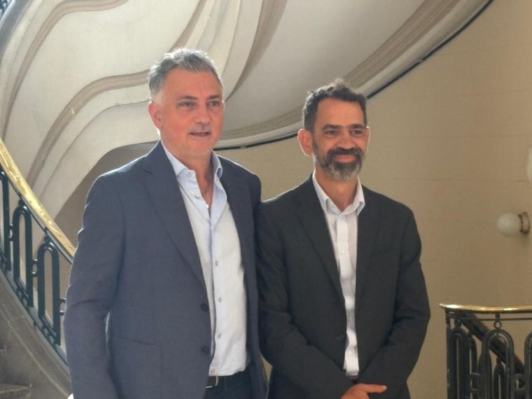 Sebastián Pareja y uno de sus alfiles bonaerenses, Juanes Osaba.