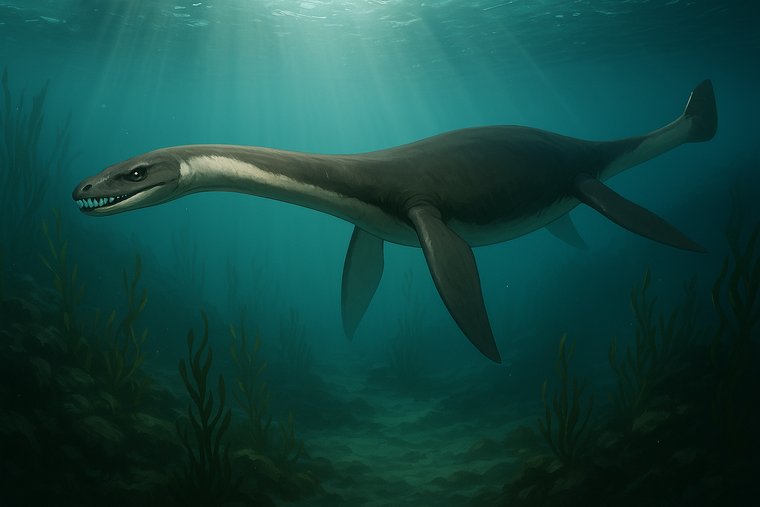 Así se vería el Kawanectes. Imagen creada con Inteligencia Artificial.