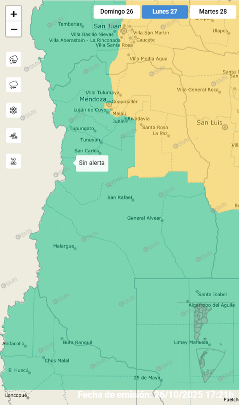 Mendoza tendrá un lunes ventoso, con descenso térmico y probabilidad de lluvias. Mendoza tendrá un lunes ventoso, con descenso térmico y probabilidad de lluvias.