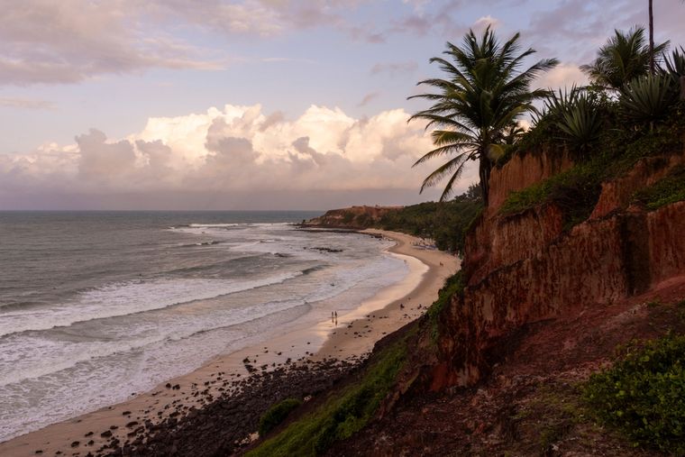 La playa de Brasil que se transforma durante marzo. La playa de Brasil que se transforma durante marzo. 