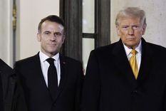 Emmanuel Macron y Donald Trump durante un pasado encuentro. Foto NA&nbsp;