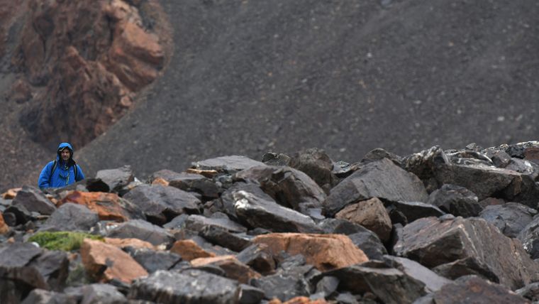 El glaciar de escombros es una reserva de agua.&nbsp;