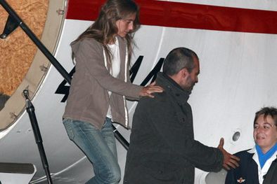 MDZol | Pilar Bauzá, anoche a su regreso a Madrid, escala previa a su llegada al país. Foto: EFE