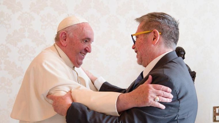 Encuentro en Roma, el papa Francisco y Alberto Zimerman. Encuentro en Roma, el papa Francisco y Alberto Zimerman.