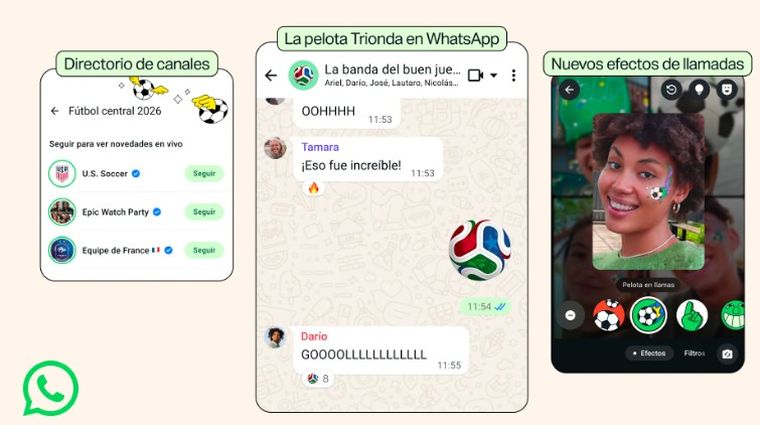 Nuevas funciones de WhatsApp en el marco del Mundual 2026. Foto: Archivo Nuevas funciones de WhatsApp en el marco del Mundual 2026. Foto: Archivo