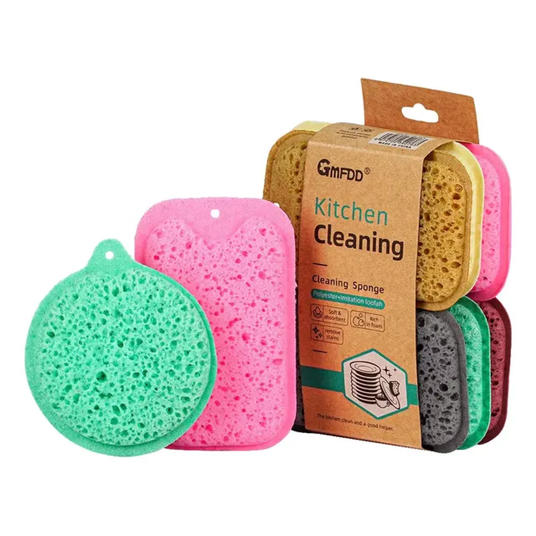 La esponja hecha con tela natural, disponible en Mercado Libre. La esponja hecha con tela natural, disponible en Mercado Libre. 