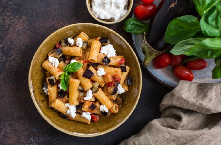 Pasta alla norma Una receta clásica de Italia para hacer en simples pasos Foto: Shutterstock
