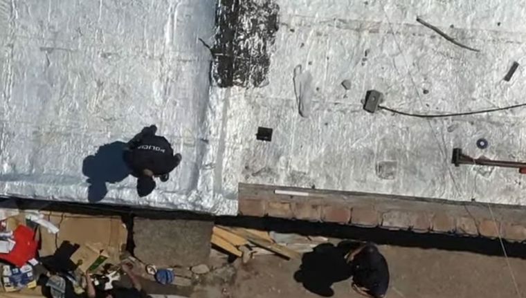 El recorte del operativo policial. Foto: Captura