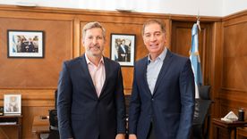 Diego Santilli recibió al gobernador Rogelio Frigerio