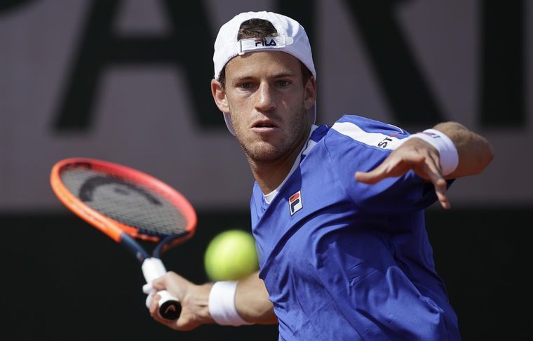 Diego Schwartzman remontó dos sets abajo y pasó la primera ronda del Grand Slam. Foto: EFE