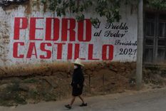 Las calles de Tacabamba se llenaron con carteles de apoyo a Castillo. Foto: G. D. OLMO