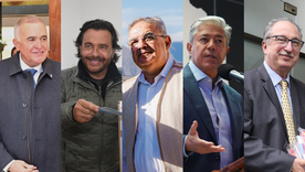 Los gobernadores Osvaldo Jaldo, Gustavo Sáenz, Raúl Jalil, Rolando Figueroa y Hugo Passalacqua negocian un frente legislativo unificado en el Congreso.