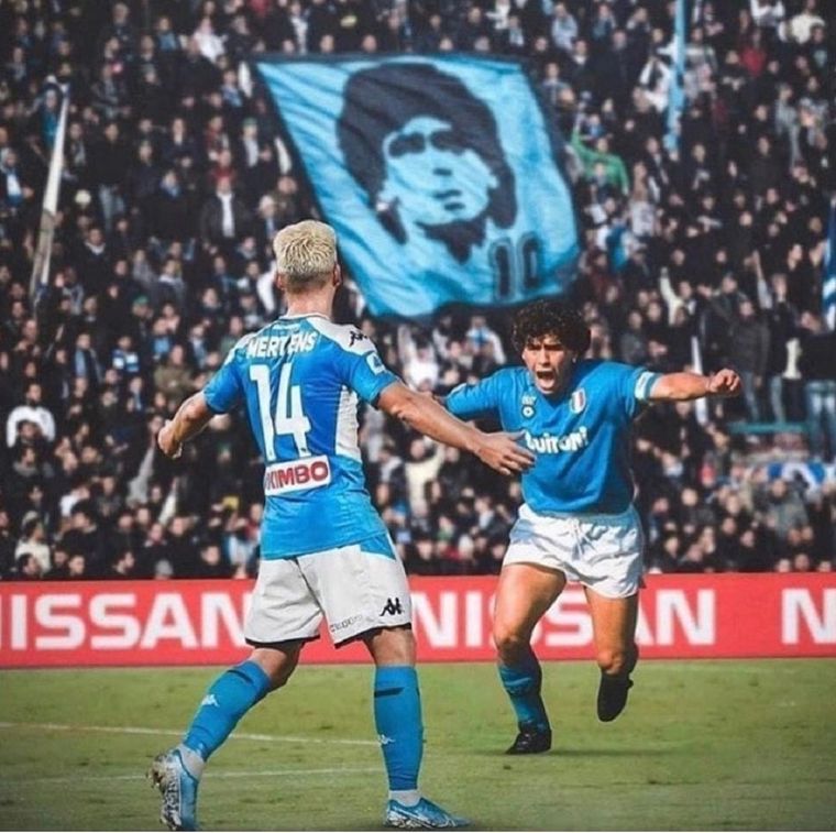 Dries Mertens Emotivo homenaje a Maradona de Mertens, el belga que lo superó como goleador histórico del Napoli Foto: Instagram  Dries Mertens