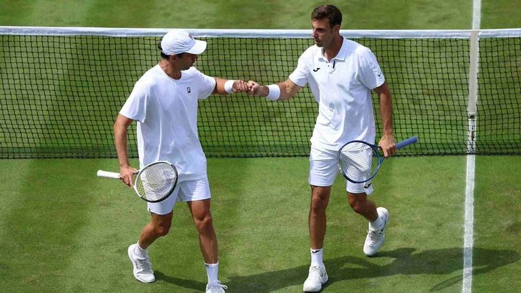 Horacio Zeballos y Marcel Granollers, eliminados en la semifinal de Wimbledon 2025.
