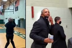 ¡espectacular!: mira el dificil triple que encesta barack obama