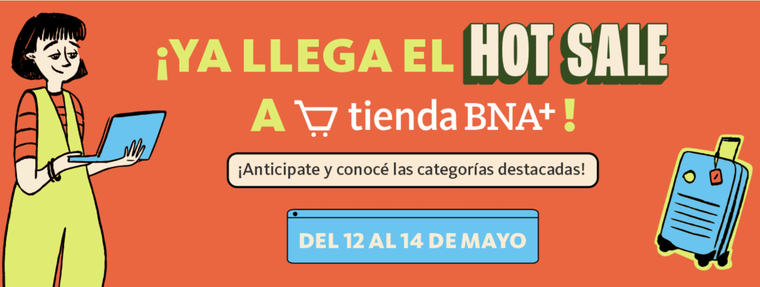 Empieza el Hot Sale en Tienda BNA+ Foto: BNA