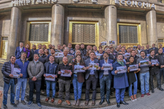Gabriel Katopodis junto al jefe de Gabinete de la provincia de Buenos Aires y 60 intendentes reclamaron por fondos en el Ministerio de Economía. Foto: Gabriel Katopodis