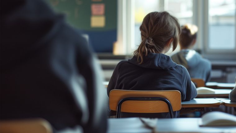 Las escuelas funcionan con normalidad Foto: Imagen generada con Midjourney