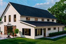 Barndominium: son casas de estilo granero, en general hechas con acero, listones o materiales rústicos. Foto: ouseplans.net/