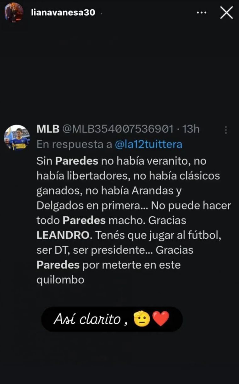 La hermana de Leandro Paredes compartió un mensaje que no pasó desapercibido. La hermana de Leandro Paredes compartió un mensaje que no pasó desapercibido.