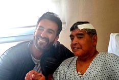 Diego Maradona junto a Leopoldo Luque.