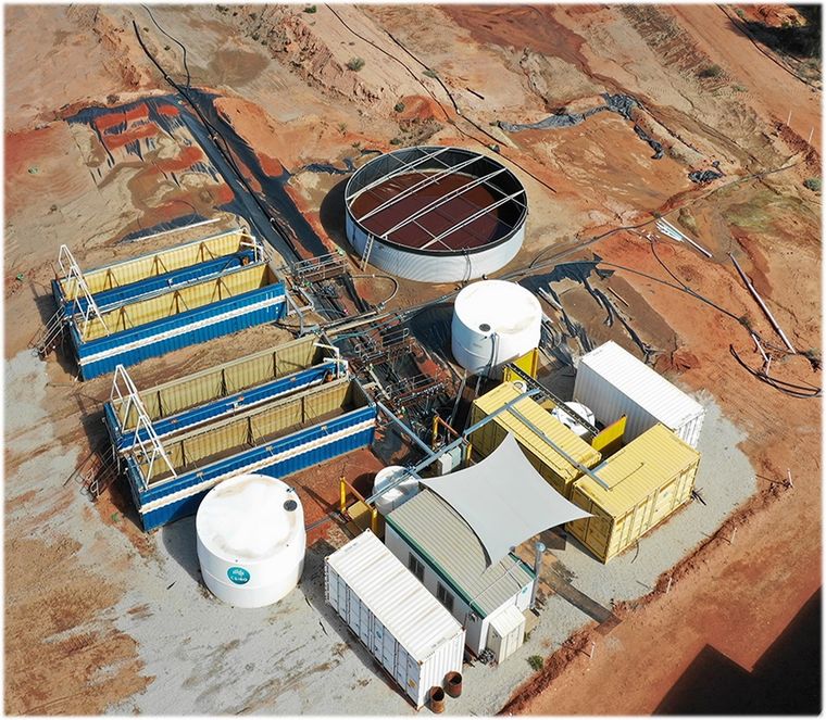 Exitoso. En la foto, la planta piloto en Menzies, Western (Australia) en donde se logró producir doré con el reactivo no tóxico en solo 10 meses.  Foto: Planta de procesos