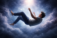 Soñar que se cae al vacío no es un mensaje oculto ni una señal del destino. Esto dice la ciencia. (Imagen generada con IA).