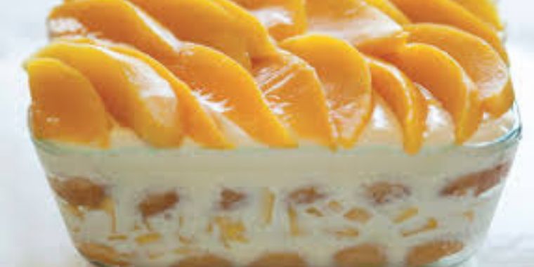 Postre de vainillas y durazno Foto: Pixabay