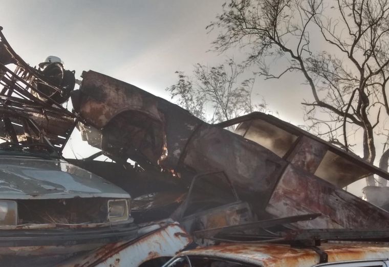Incendio en la playa San Agustín.